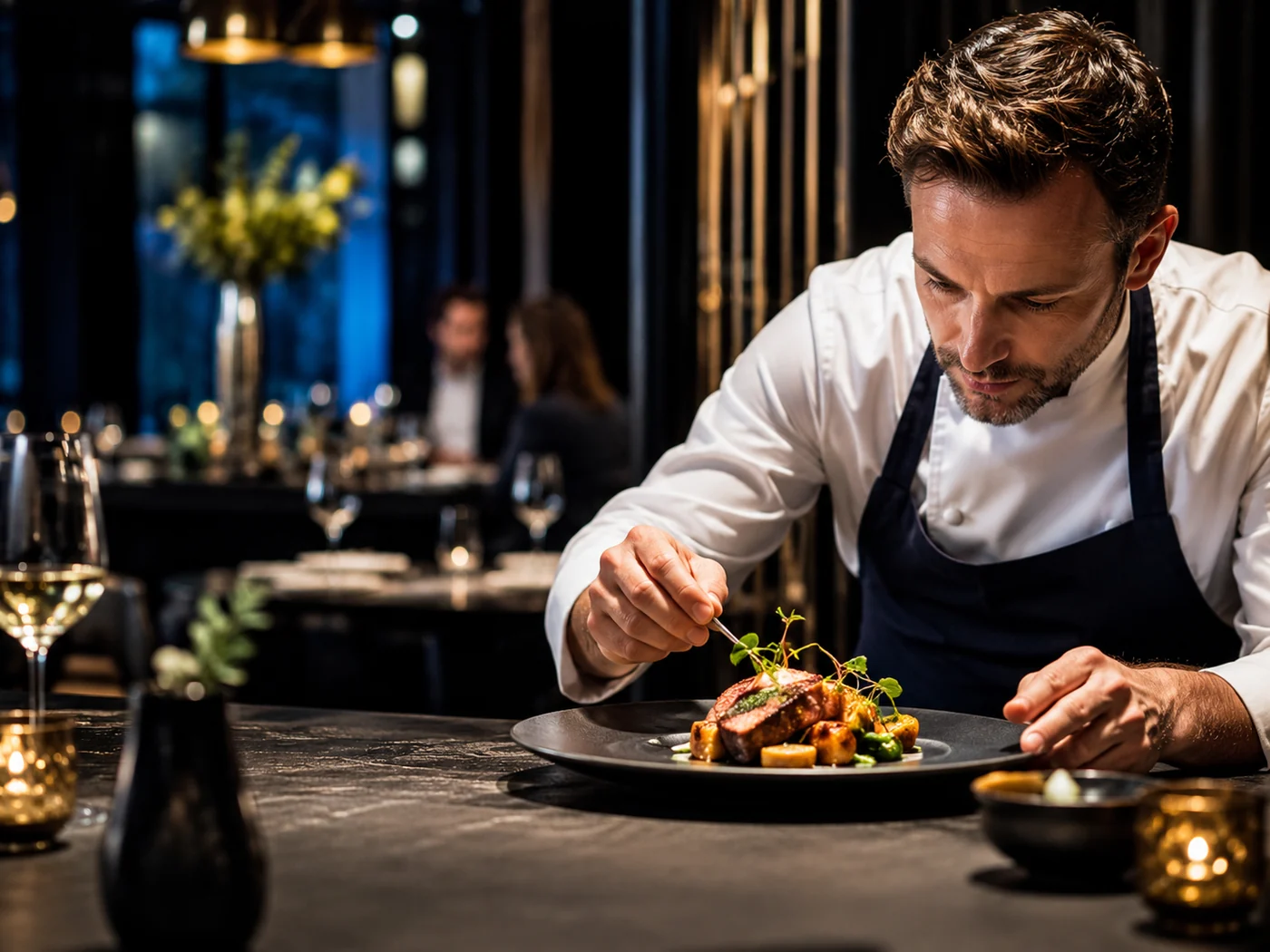 Marketing para restaurante com pratos premium pedidos delivery e reservas