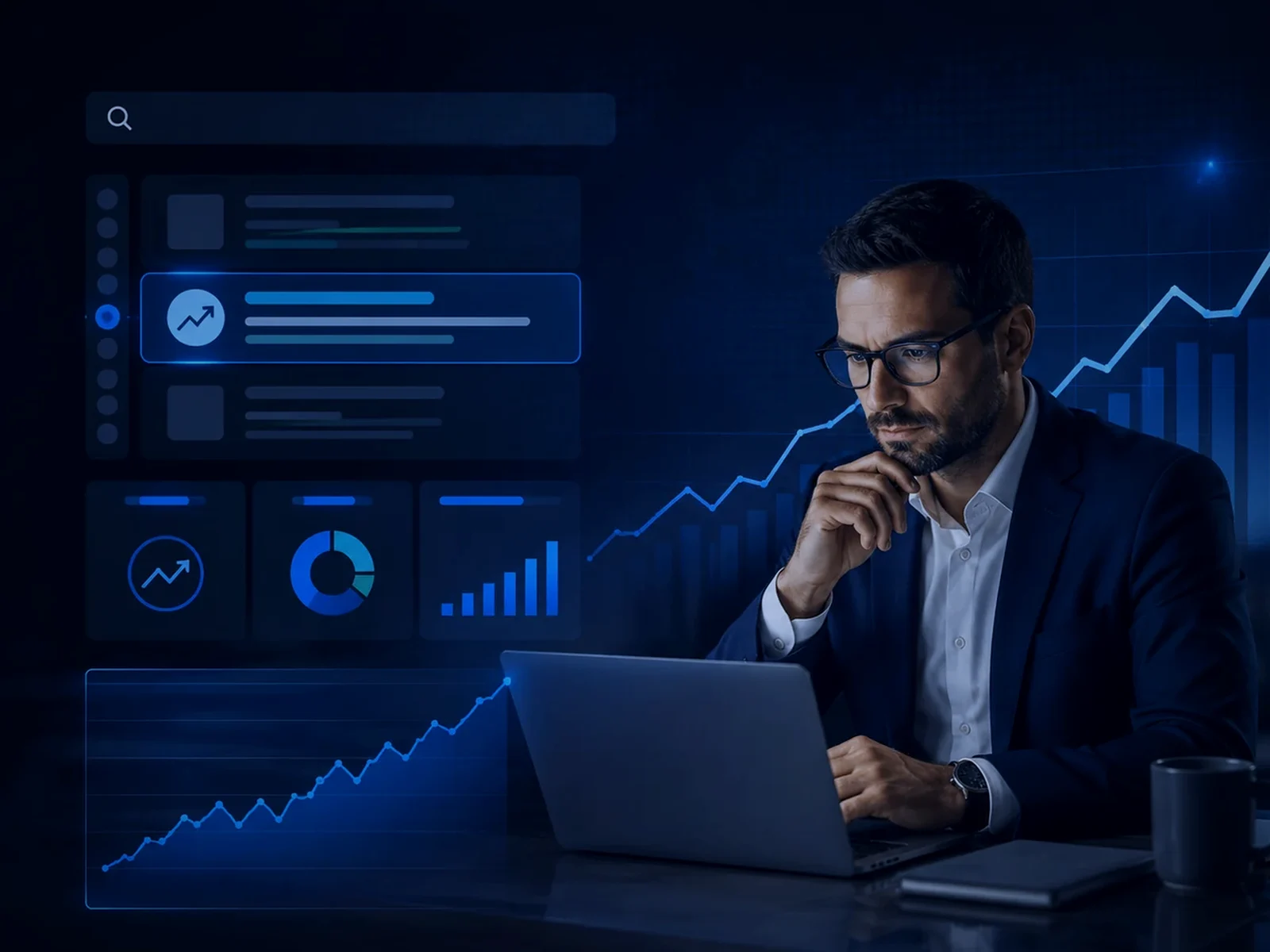 Painel de analytics e performance